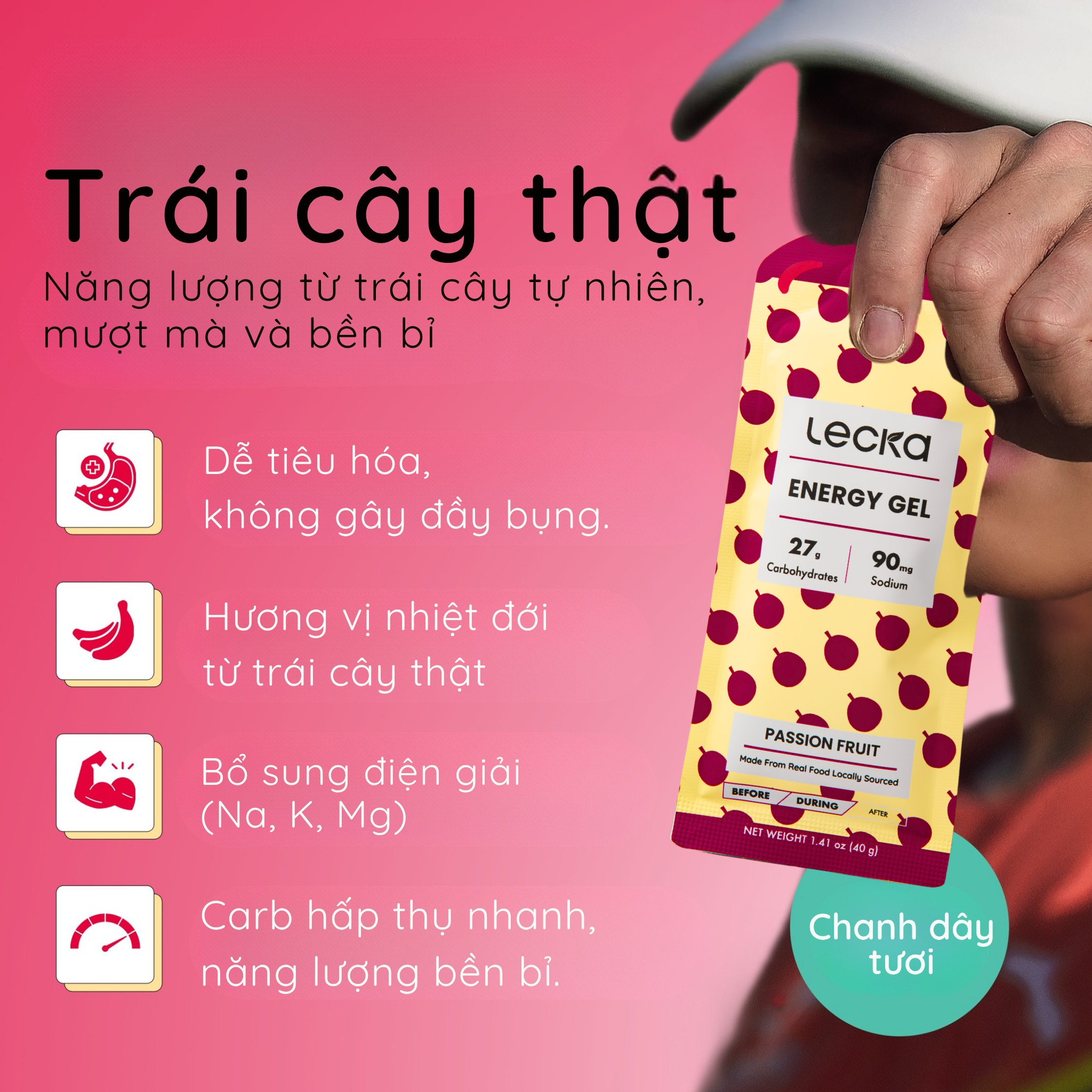 Gel năng lượng vị Chanh Dây