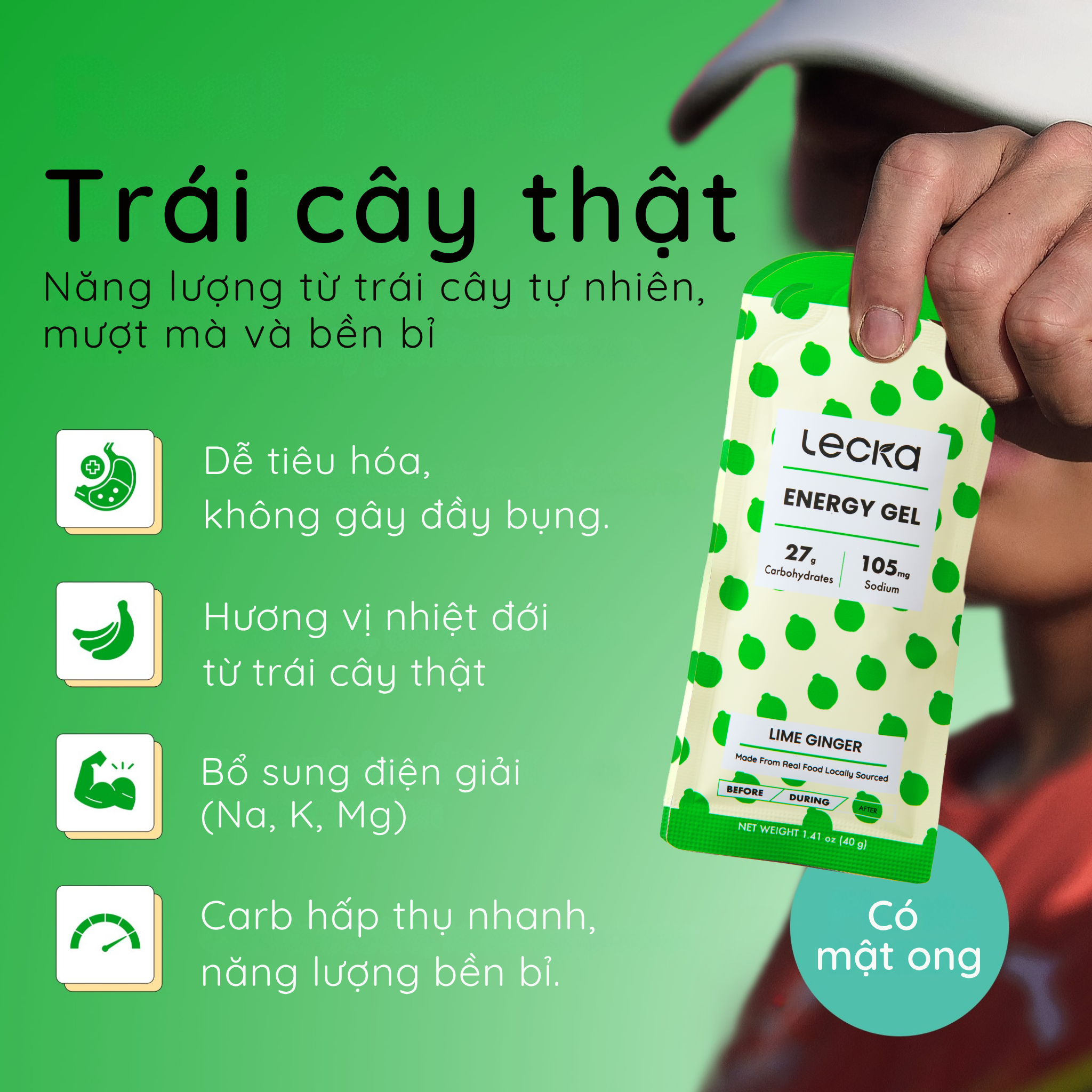 Gel năng lượng vị Chanh Gừng