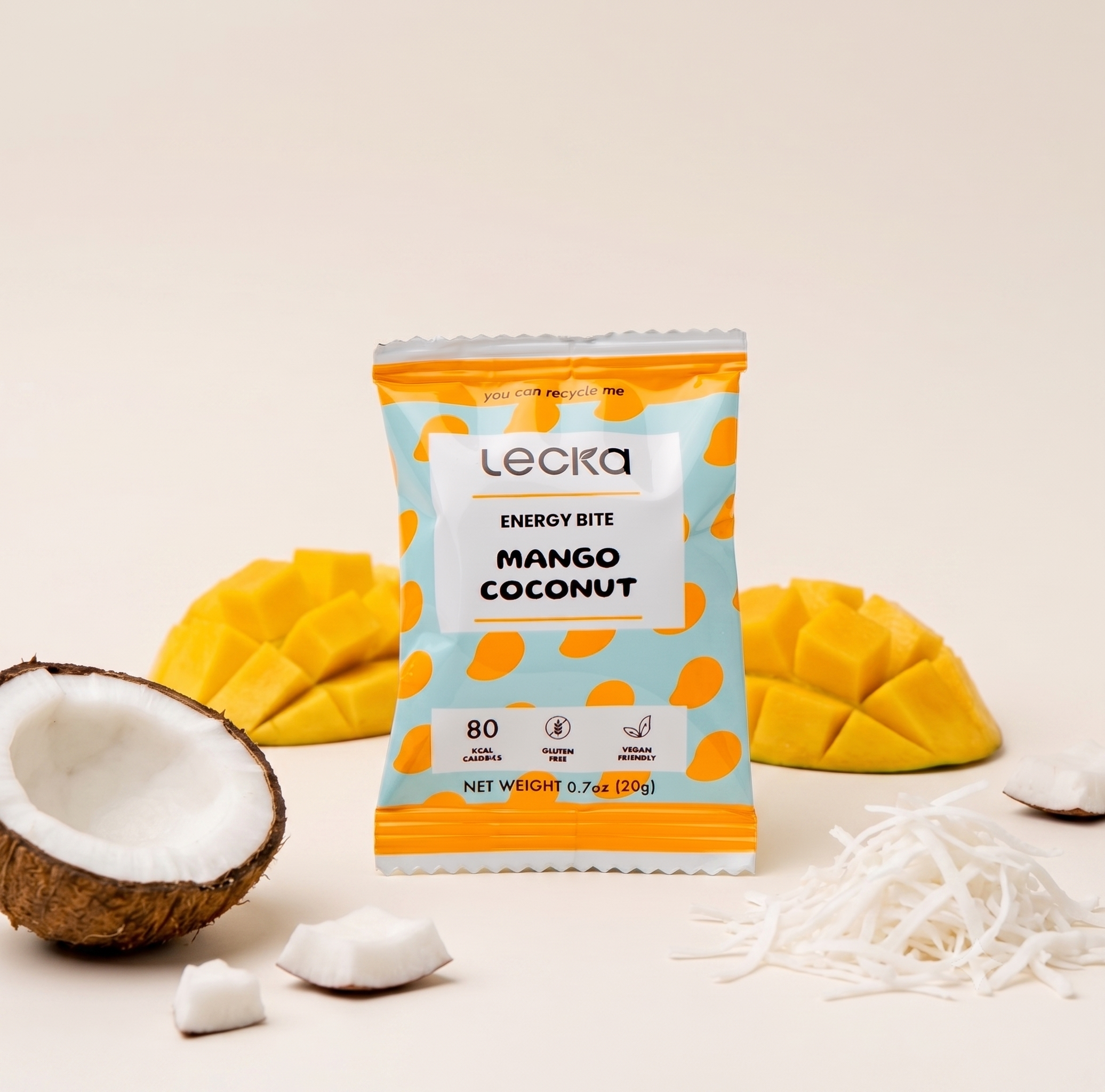 Thanh năng lượng Lecka Energy Bite 20g vị Xoài dừa