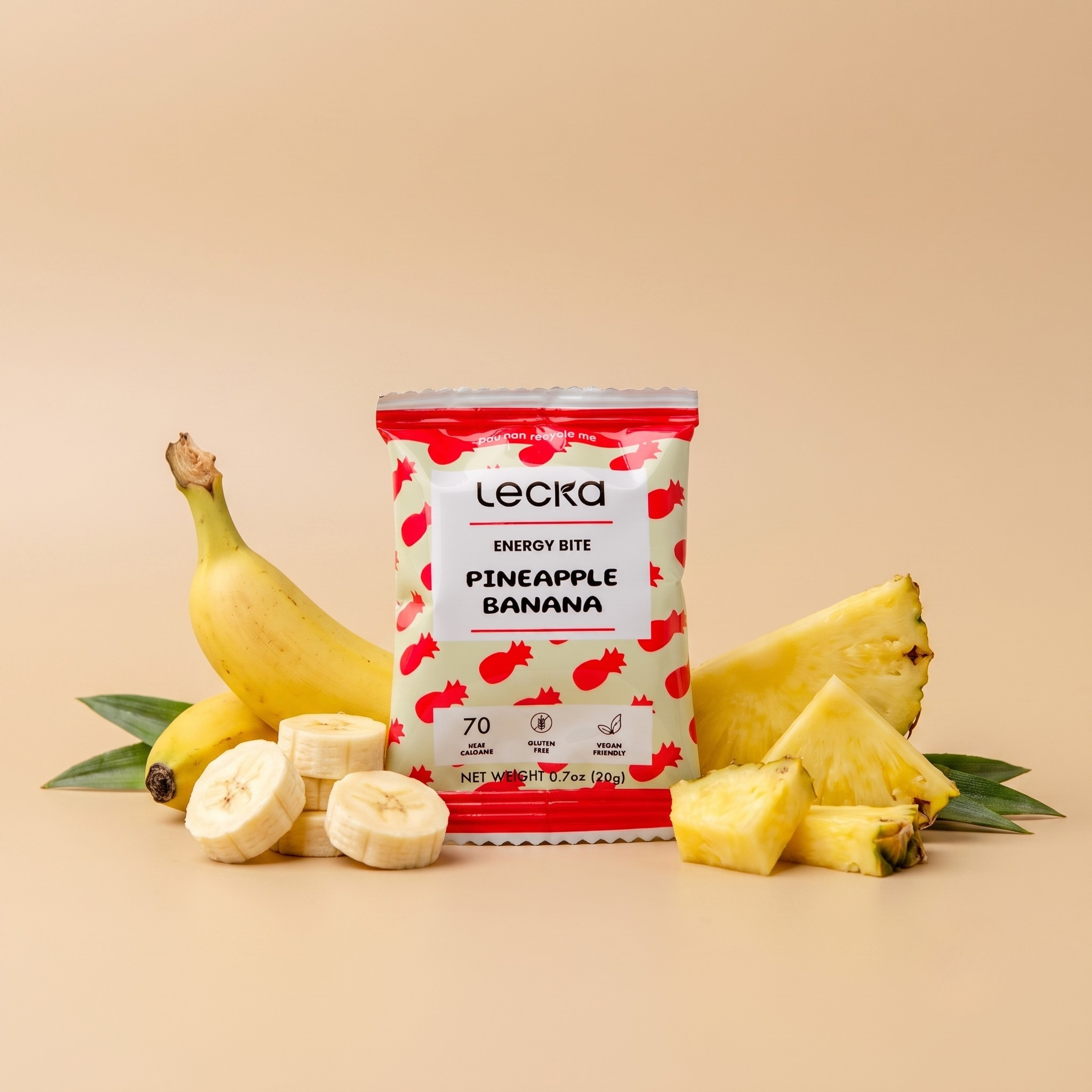 Thanh năng lượng Lecka Energy Bite 20g vị Chuối Dứa